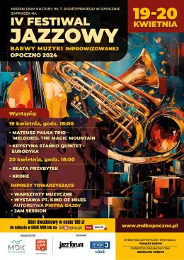 Opoczno Wydarzenie Festiwal IV Festiwal Jazzowy  -  Barwy Muzyki Improwizowanej Opoczno 2024
